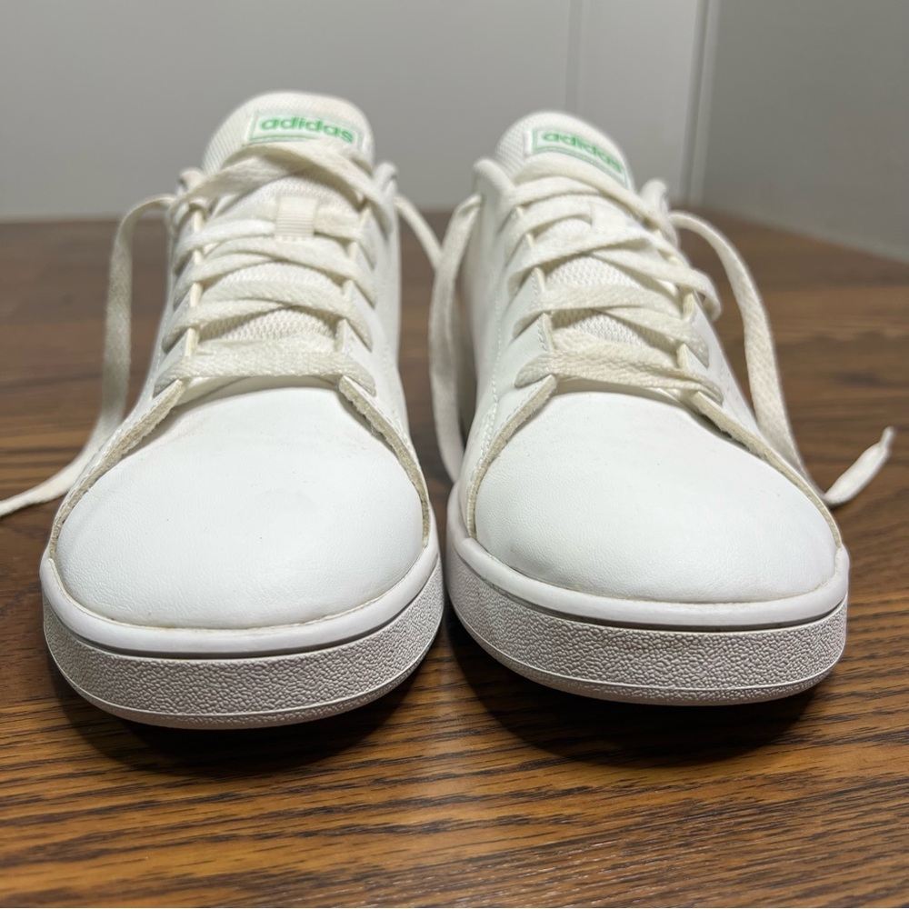 Adidas Advantage Base sneaker in white with green accents in Men’s size 7 - Picture 3 of 12